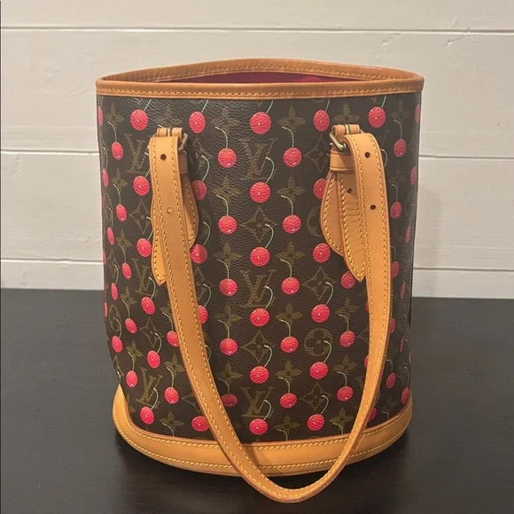 Authentic Louis Vuitton x Takashi Murakami Limited Edition Cerise Bucket Bag - Picture 3 of 10